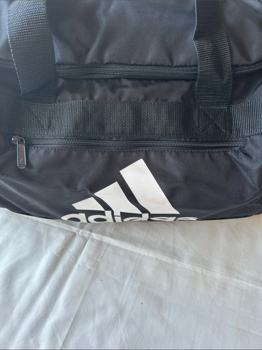 Adidas Black Duffel Bag with White Logo
